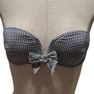 Swimwear Bandeau Top S/XS Gingham Bow Women
